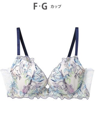 AMPHI ブラジャー グラマラス&リッチな谷間をメイク Gカップまで対応 【Glama-Rich グラマリッチ 脇スッキリ・ライトタイプ】 大きいサイズ ブラ BYJ685 アンフィ／ワコール