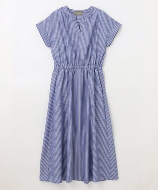 ANY 【UVケア・接触冷感・吸水速乾】ラク映え スキッパーワンピース ブルー系