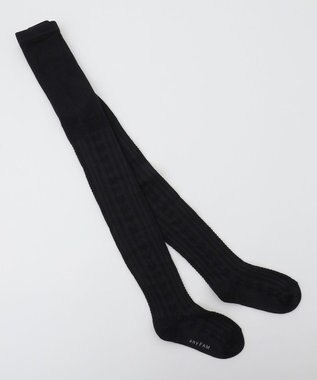 ANY KIDS ジャガードリボン柄タイツ ブラック