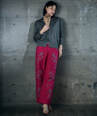 自由区 【カトリエムブーケ】Cardigan etincelant  シャイニーカーディガン グレー