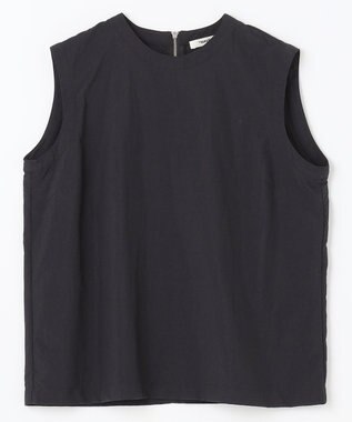 NAVE 【ReNAVE・洗える/撥水加工/接触冷感/UVケア/セットアップ】ナイロンタスラン ノースリブラウス ブラック系