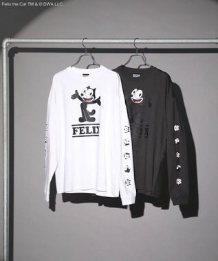 Green Parks ■ＦＥＬＩＸ　袖フェイスｐｔ　ロンＴＥＥ Charcoal Gray