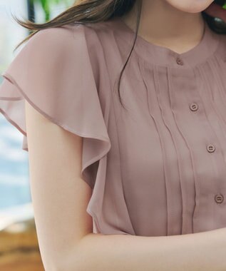 Tiaclasse L 【新色追加】フレアスリーブワンピース ピンク