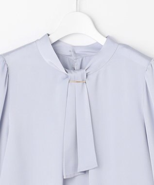 ANY SIS 【4WAY】長袖 ボウブラウス ライトブルー