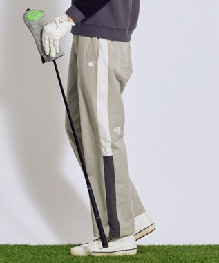 PW CIRCULUS 【MEN】サイドラインストレートワイドパンツ ゴルフ グレー系