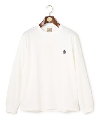 J.PRESS MEN オーバルワンポイント　ロングスリーブ Ｔシャツ ホワイト系