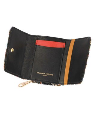 tsumori chisato CARRY 森のどうぶつたち ミニ財布 折り財布 ブラック