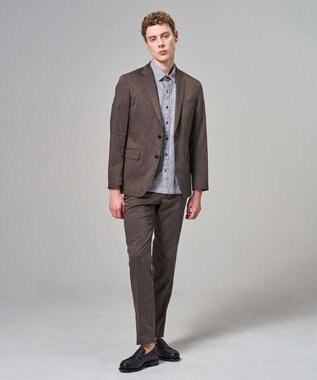 JOSEPH HOMME 【新素材】クールリネンストレッチ　ジャケット ダークブラウン系