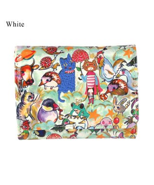 tsumori chisato CARRY 森のどうぶつたち ミニ財布 折り財布 ホワイト