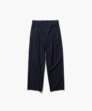 ATON SILK WASHI TWILL | ワイドパンツ - UNISEX NAVY