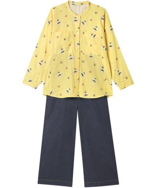 ワコール／睡眠科学 パジャマ 長袖 長ズボン 綿100%(本体) 寝返りしやすい 【睡眠科学×サンリオキャラクターズ】 レディース YDX651 睡眠科学／ワコール イエロー