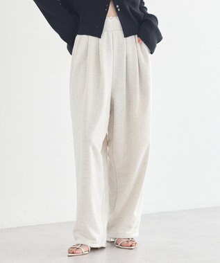 earth music&ecology レースレイヤード風スウェットパンツ