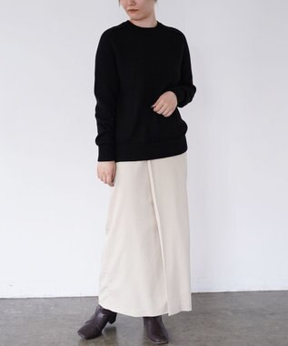 TOQUE 〈高垣麗子さんコラボ〉【ユニセックス】ベビーアルパカラグランニット 漆黒