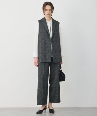 ICB L 【先行予約】ミックスブッチャー ワイドパンツ ブラック×オフホワイト