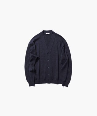 ATON WOOL WASHI | オーバーサイズカーディガン - UNISEX NAVY