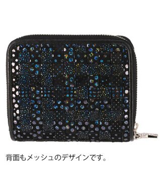 tsumori chisato CARRY キラメッシュ ラウンドファスナー折財布 ブラック