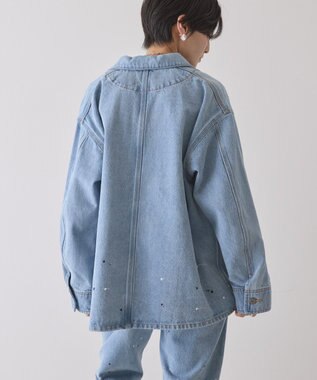 AMERICAN HOLIC ペイントデニムカバーオールジャケット Light Indigo