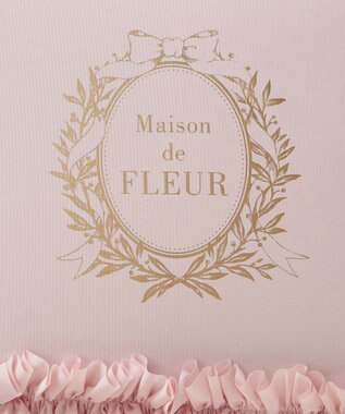 Maison de FLEUR 《晴雨兼用》遮光&UV CUT フリル傘 Pink