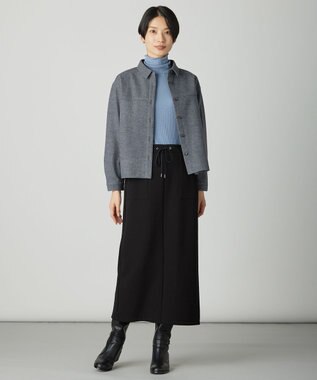 J.PRESS LADIES 【WEB限定】リブダンボール スカート 【WEB限定】ブラック系