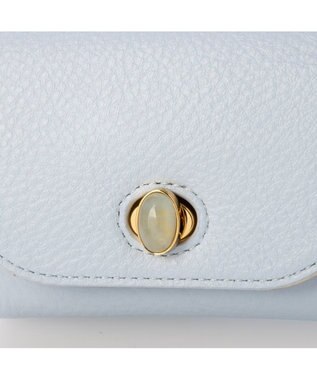 UNBILLION ペルケ perche / ジェムストーンヒネリミニ財布 サックスブルー