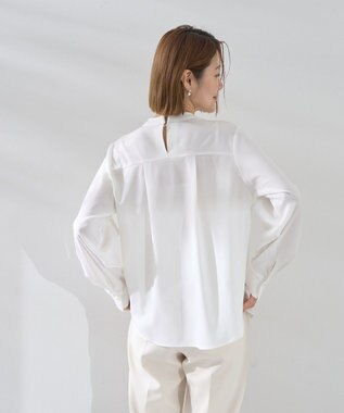 YECCA VECCA パールタックブラウス Off White