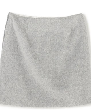 BEIGE， COURBE / アルパカ混ミニ丈スカート L Gray