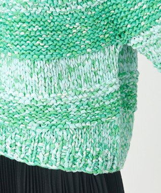 23区 【GOLD LABEL】ファンシーミックスハンドニット カーディガン グリーン系3