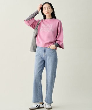 ANY ピグメントロゴスウェット ピンク