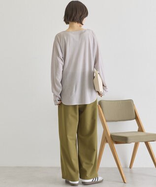 AMERICAN HOLIC ラウンドカットシアープルオーバー Gray Beige