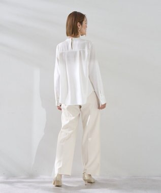 YECCA VECCA パールタックブラウス Off White