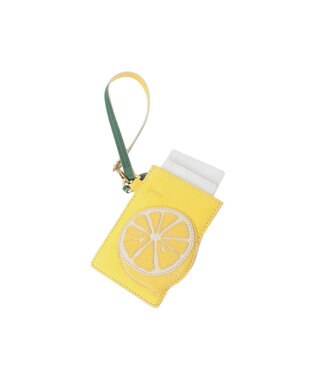genten フルーツマーケット はみ出しパスケース「レモン」 キイロ