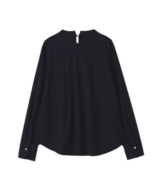 YECCA VECCA パールタックブラウス Navy