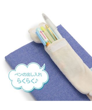 Mother garden しろたん バンド付き ペンポーチ 白~オフホワイト