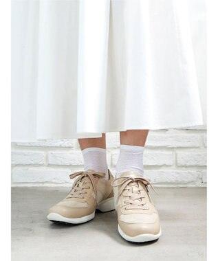 ASICS WALKING ペダラ スニーカー ジップ レディース 2E ベージュ系