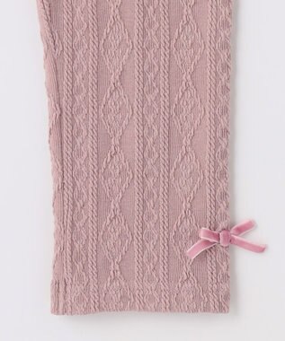 ANY KIDS ケーブル ジャガード レギンス ピンク