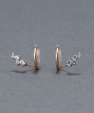 Phoebe 【痛くないシリーズ】ミルキーウェイビジューフロートライトフィットイヤリング　シャンパンゴールド シャンパンゴールド