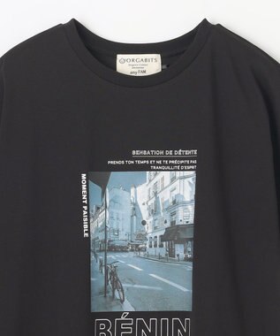 ANY L オーガビッツロゴ・フォトTシャツ ブラック×フォト