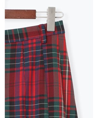 Te chichi チェックアソートロングプリーツスカート レッド