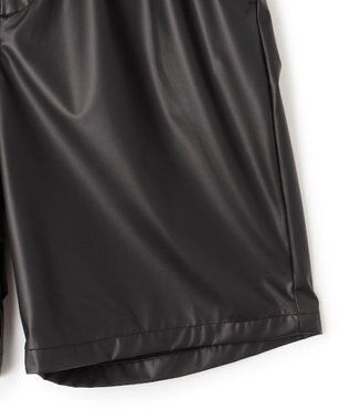 UNFILO MENS レザーライク ショートパンツ [24年春夏商品] クロ