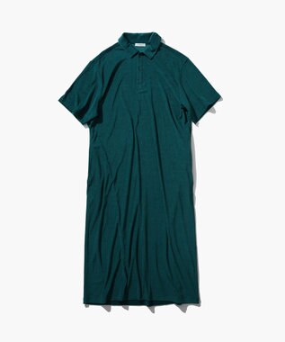 ATON MICRO COTTON PILE | ポロドレス GREEN