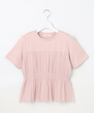 Feroux チュールコンビカットソー ピンク系