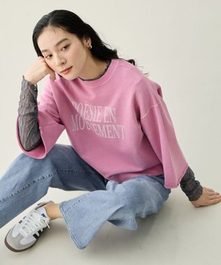 ANY ピグメントロゴスウェット ピンク