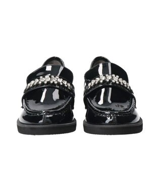 Bridget Birkin 【Bridget Birkin】ラインストーンローファー ブラックエナメル