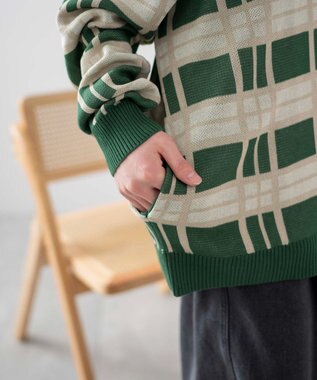 WEGO 【ユニセックス着用ITEM】オーバーフィットドライタッチパターンカーディガン 柄2