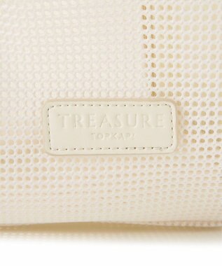 TOPKAPI 【TREASURE TOPKAPI】スパンコール ハンドル メッシュ トート バッグ オフ