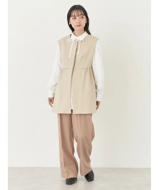 earth music&ecology ペプラムジレ Beige