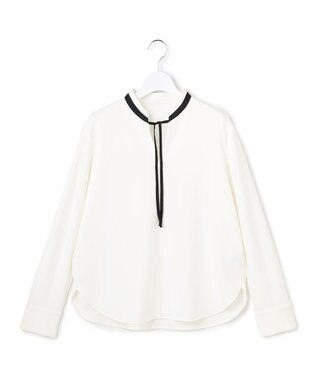 ICB L マラボーテＷジョーゼット バイカラーナロータイカットソー オフホワイト系