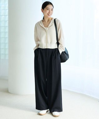 UNFILO シアーダンボールニット ZIPフーディ ベージュ