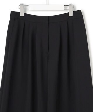 ICB 【先行予約】 ドレープツイル ボリュームワイドパンツ ブラック