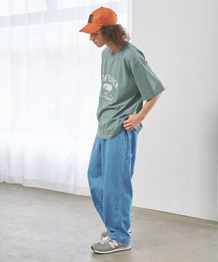 J.PRESS YORK STREET 【UNISEX】フォトプリント Tシャツ ”College Logo” ライトグリーン系